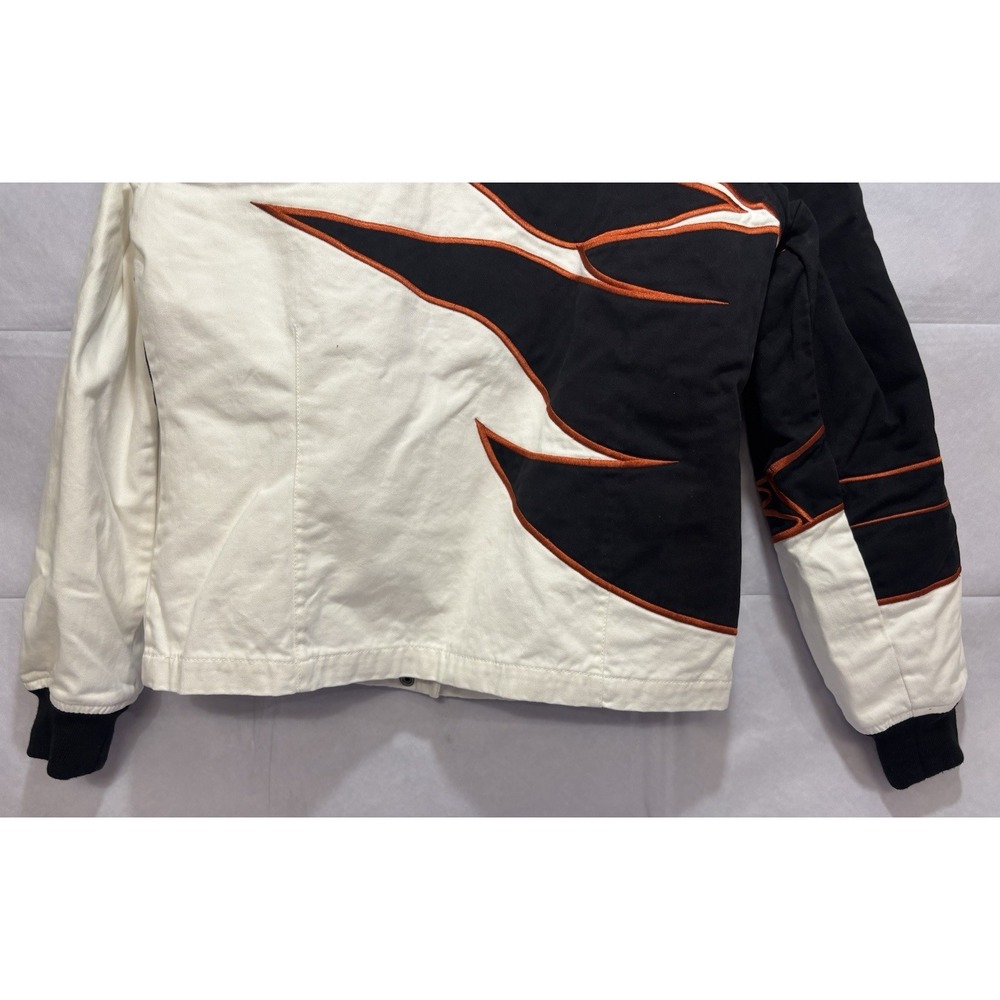 Harley Davidson Jacket Women's Small Screamin' Eagle White Black Flame Racing - Picture 8 of 12